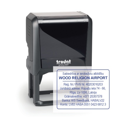 Suur rekvisiitide tempel 60x40mm Printy 4927